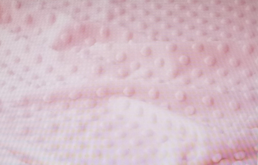 pink minky fabric sample