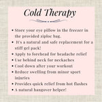 Eye Pillow Detailed Instructions Cold Therapy