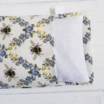 Weighted Eucalyptus Eye Pillow with Washable Cover - Bumblebee & Floral