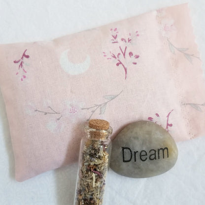 Moonbeam Dream Pillow – Herbal Sleep Sachet for Deep, Restful Sleep and Relaxation, 6" x 4", Blend of 7 Calming Herbss