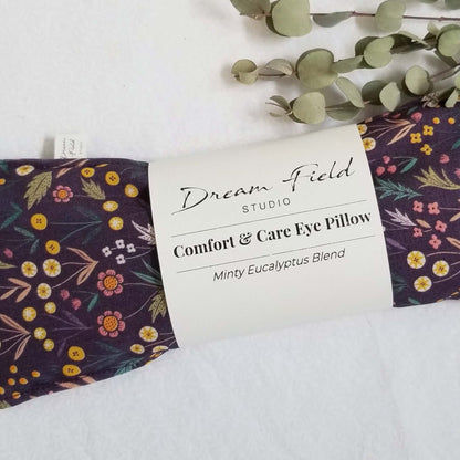 Minty eucalyptus blend eye pillow forest floral print