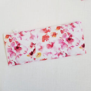 Lavender Eye Pillow with pink spa watercolor fabric  Dreamfield Studio