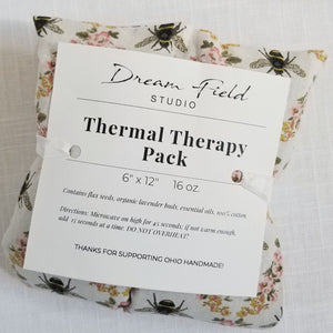 Mini Heat Wrap - Thermal Therapy Pack, Travel Size, 6" x 12", 16 oz., Honey Bees & Trellis