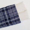 Medium Lavender Heat Wrap - Flannel Cover, 6" x 14", 22 oz., Blue & Gray Plaid