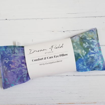 Weighted Eucalyptus Aromatherapy Eye Pillow -  Soft Rainbow Batik