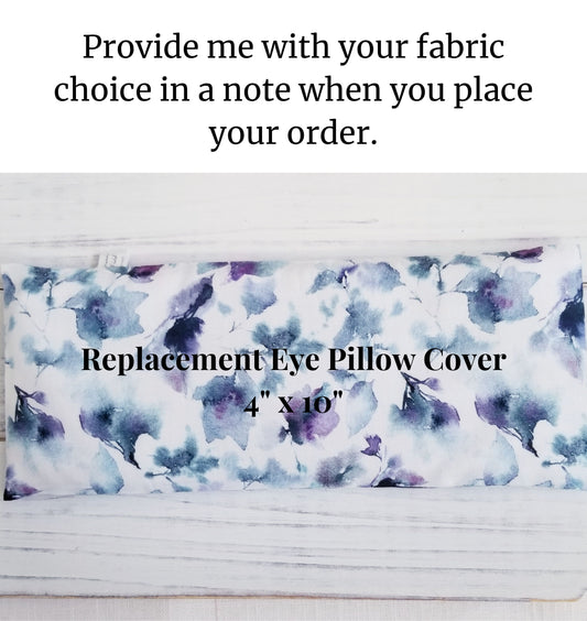 Replacement cover minty eucalyptus eye pillow choice of fabric