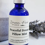 Close up of Peaceful Dream Pillow Mist