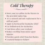 Eye Pillow Detailed Instructions Cold Therapy