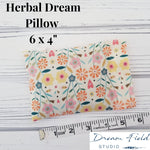 Herbal Sleep and Dream Sachet - Petite Pillow for Natural Sleep and Dreaming, Savory Herb Blend, 6" x 4", Deep Purple Batik