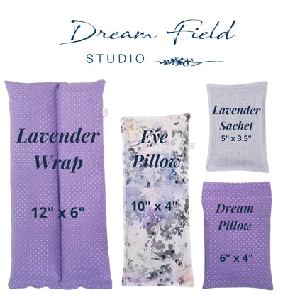 Herbal Sleep Sachet - Petite Dream Pillow for Natural Sleep and Deeper Dreams, 6" x 4", Blend of 7 Savory Herbs for Deep Sleep, Royal Blue Batik