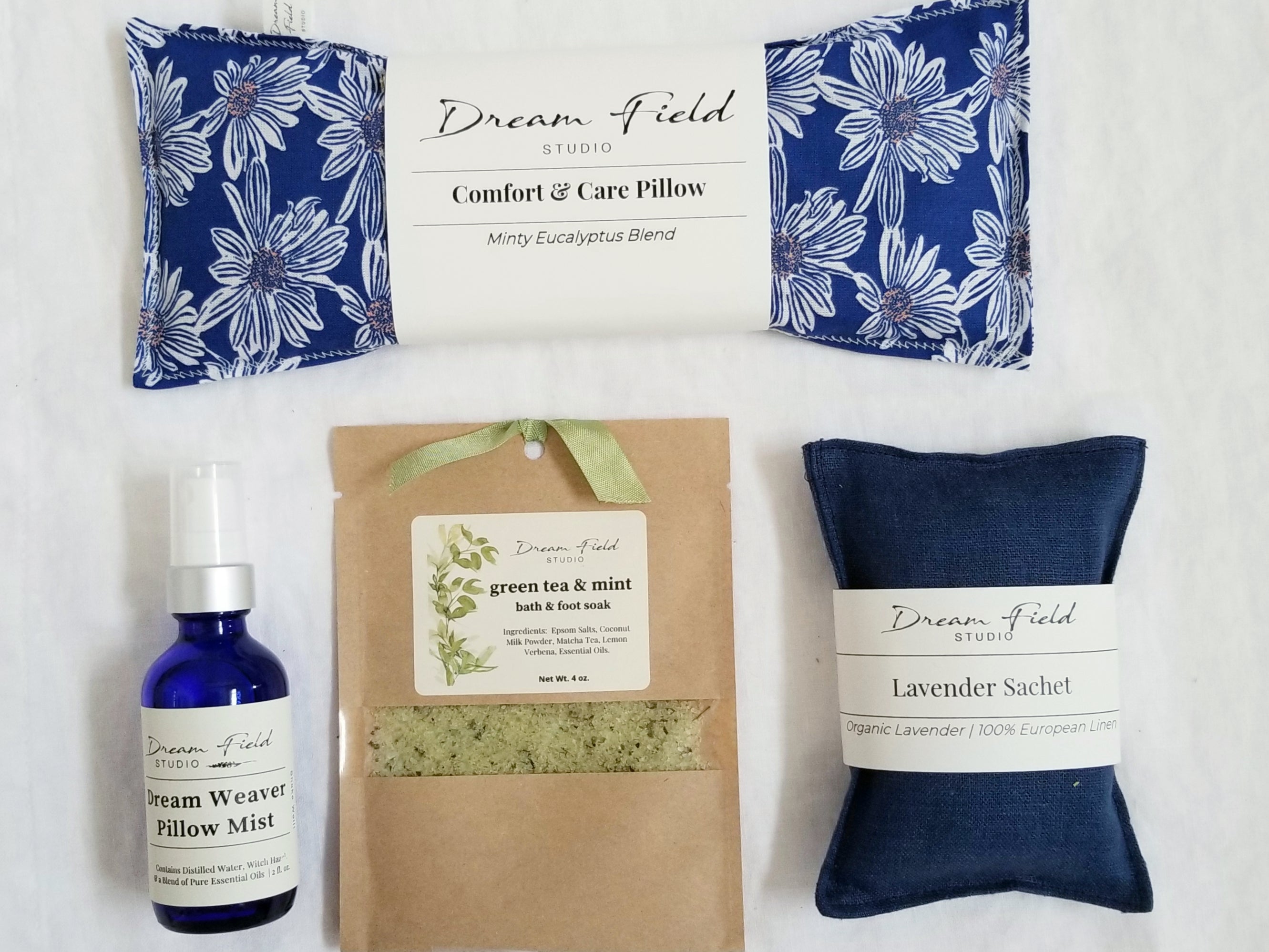 eye pillow bath and pillow spray gift set