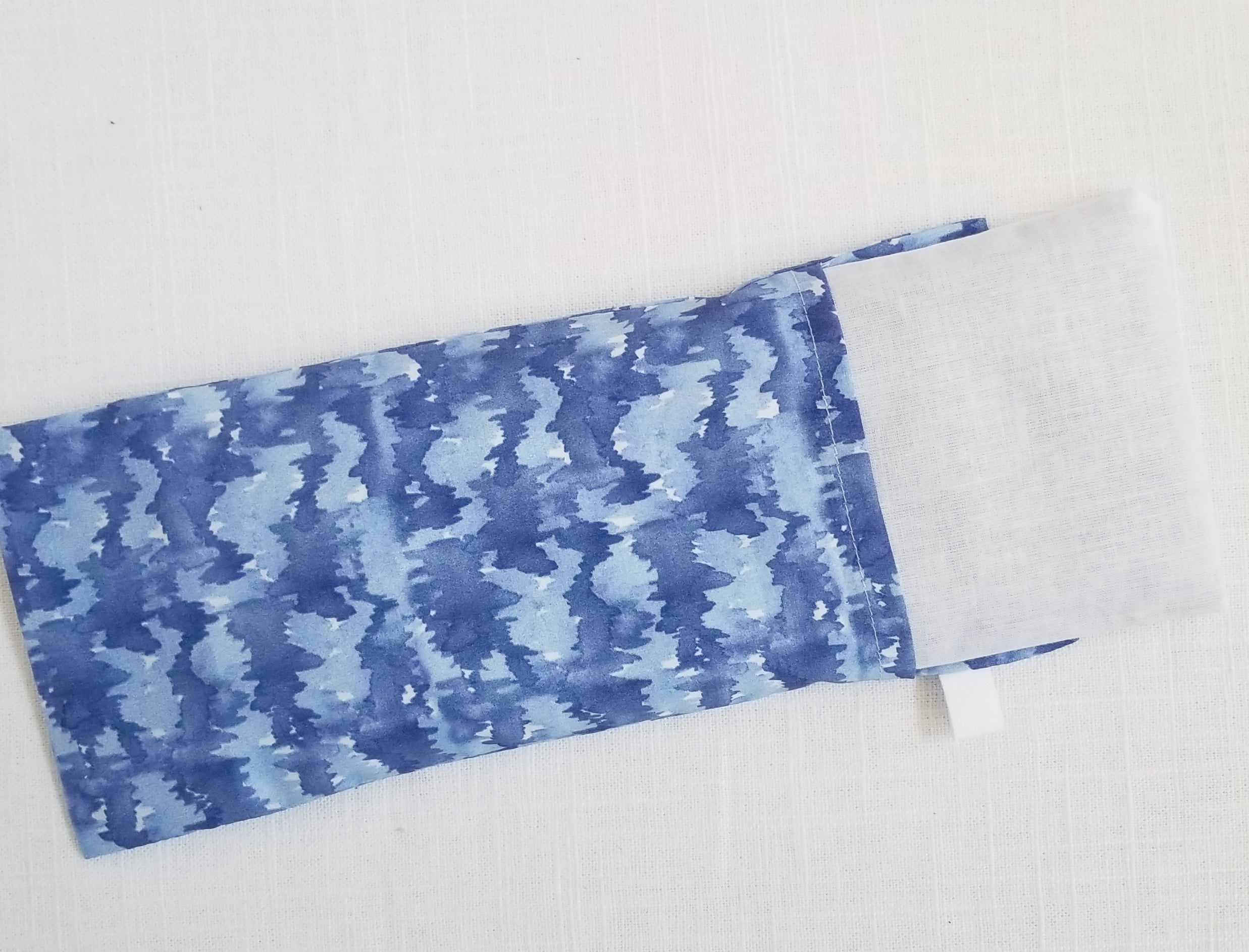 organic cotton eye pillow cover and inner muslin bag white