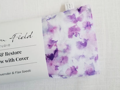organic lavender eye pillow with cotton lawn washable cover