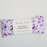 weighted lavender eye pillow with cotton lawn cover lavender print
