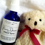 peace dream lavender pillow spray with white Teddy bear
