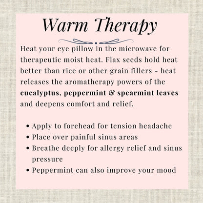 Detailed instructions for warm therapy use