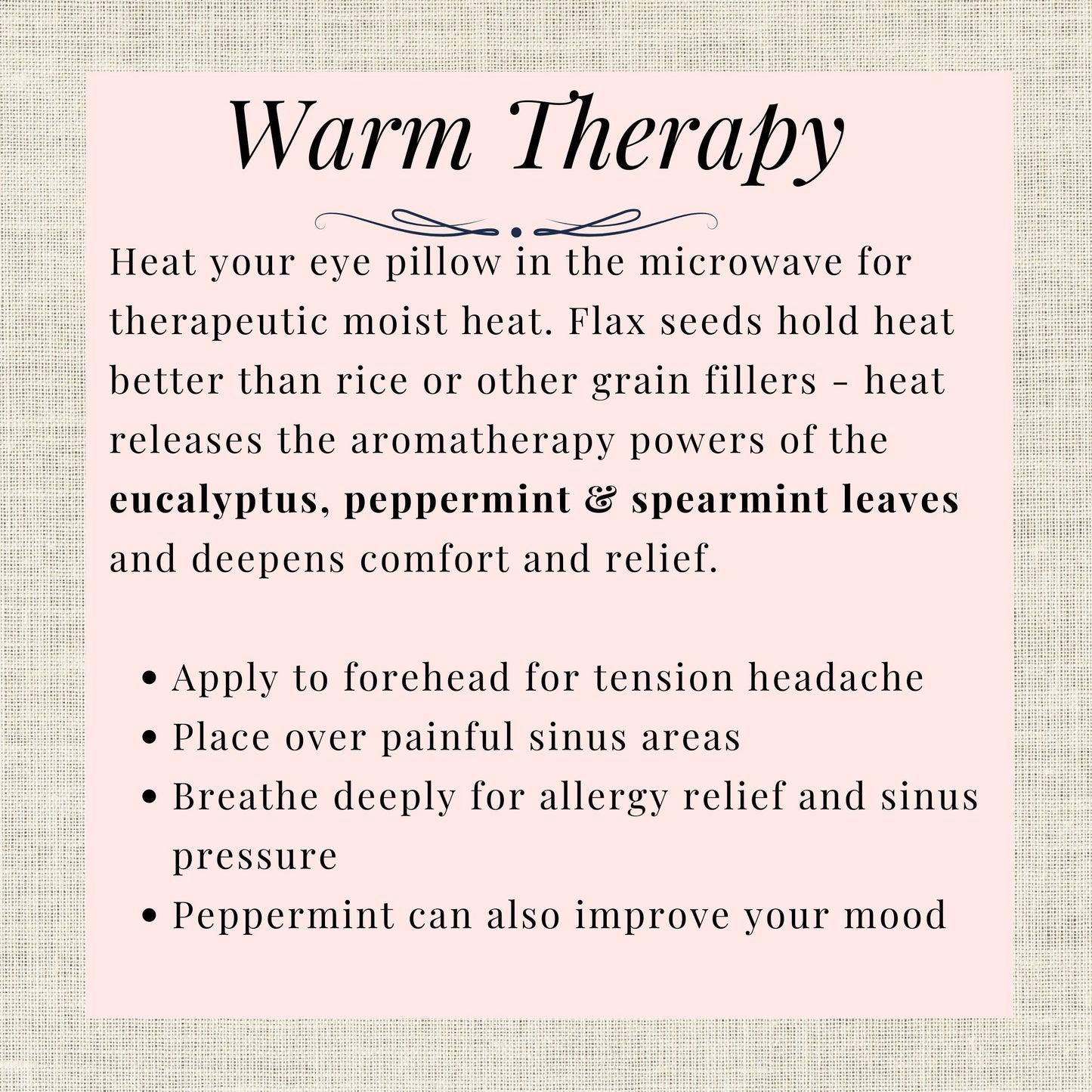 Detailed instructions for warm therapyllow warm therapy 