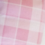 lavender spa heat wrap closeup of pink plaid fabric