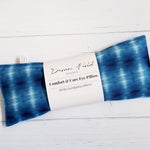 Blue shibori print minty eucalyptus blend eye pillow